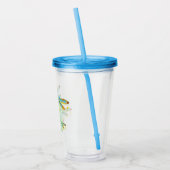 Teal Libellen-Spritzer Acryltrinkbecher (Links)
