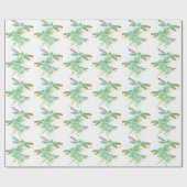 Teal Libellen-Spritzer  Geschenkpapier (Flach)