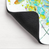 Teal Libellen-Spritzer Mousepad (Ecke)