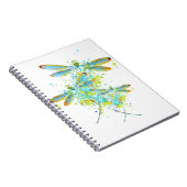 Teal Libellen-Spritzer Notizblock (Rechte Seite)