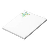Teal Libellen-Spritzer Notizblock (Rotiert)