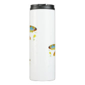 Teal Libellen-Spritzer Thermosbecher (Rückseite)