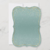 Teal Light Sage Seafoam Gold Princess Birthday Einladung (Rückseite)