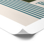 Teal Lombard Lines Arch Custom Photo Art Print Poster (Ecke)