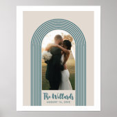 Teal Lombard Lines Arch Custom Photo Art Print Poster (Vorne)