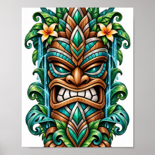 Teal Lotus Sentinel Poster