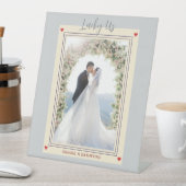 Teal Lucky Us Custom Photo Valentine's Day Sockelschild (In Situ)