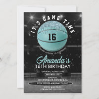 Teal Mädchen Basketball Geburtstag