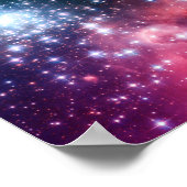 Teal Magenta Ombre Sterne Poster (Ecke)
