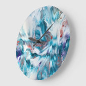 Teal-Magie Große Wanduhr (Winkel)