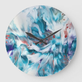 Teal-Magie Große Wanduhr