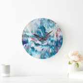 Teal-Magie Große Wanduhr (Zuhause)