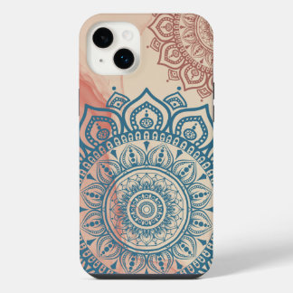 Teal-Mandala iPhone 14 Plus Hülle