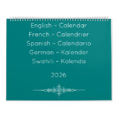 Teal  Multilingual Calendar Kalender (Titelbild)