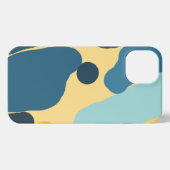 Teal & Mustard Abstract Cover — Modern Minimalist  iPhone Hülle (Rückseite (Horizontal))