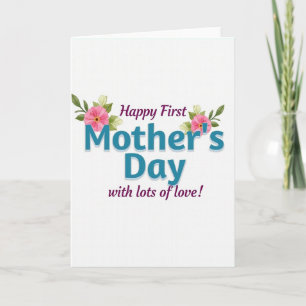 Teal Muttertags-Blumenkarte Karte