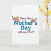 Teal Muttertags-Blumenkarte Karte (Gelbe Blume)