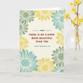 Teal Muttertagskarte mit Blüten Karte (Gelbe Blume)