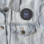 Teal N Purple Butterfly Suicide Prevention Awarene Button (Beispiel)