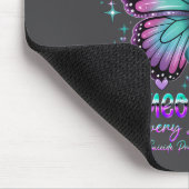 Teal N Purple Butterfly Suicide Prevention Awarene Mousepad (Ecke)