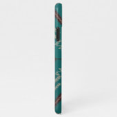 Teal Navajo Tribal Geometric Pattern Phone Case iPhone Hülle (Rechte Seite)