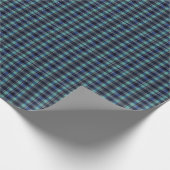 Teal & Navy Tartan Plaid Gift Wrap Wrapping Paper Geschenkpapier (Ecke)