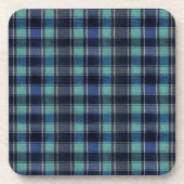 Teal & Navy Tartan Plaid Pattern Plastic Coasters  Getränkeuntersetzer (Vorderseite)