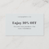 Teal ocean, modern rabattkarte (Rückseite)