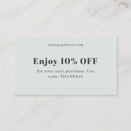 Teal ocean, modern rabattkarte (Rückseite)