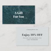 Teal ocean, modern rabattkarte (Vorne/Hinten)