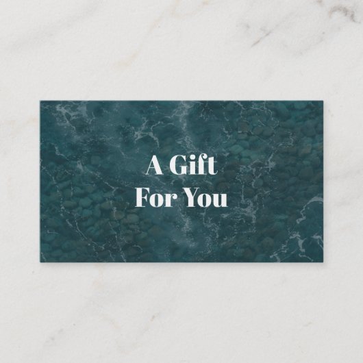 Teal ocean, modern rabattkarte (Vorderseite)