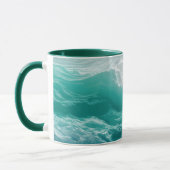 Teal Ocean Waves Abstract Dream  Tasse (Links)