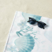 Teal Oceanic Pearls Personalised Beach Towel Strandtuch (Beispiel)