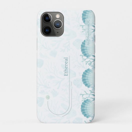 Teal Oceanic Pearls Personalised Case-Mate iPhone Hülle (Rückseite)