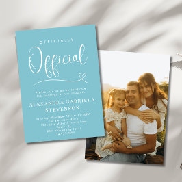 Teal Officially Official Adoption Day Party Photo Einladung