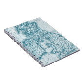Teal Old World Antike Map Notebook Notizblock (Rechte Seite)