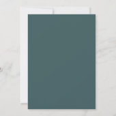 Teal Opalescent Bloom Hochzeit Einladung (Rückseite)