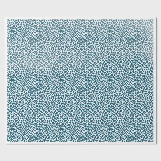 Teal Organic Spotted Pattern Wrapping Paper – Mini Geschenkpapier (Flach)