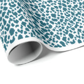 Teal Organic Spotted Pattern Wrapping Paper – Mini Geschenkpapier (Rolleneckpunkt)