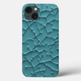 Teal Organic Texture iPhone Case Modern Style