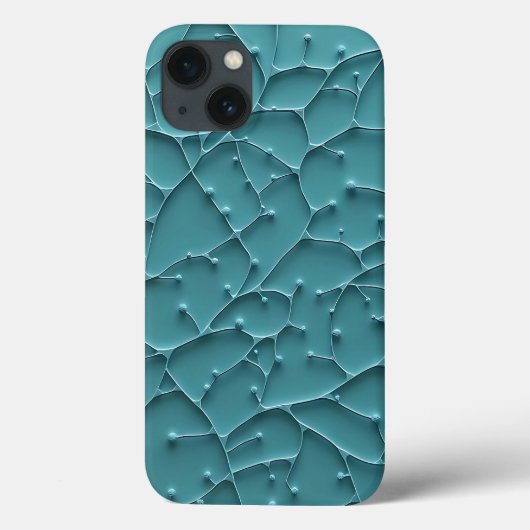 Teal-Organisches-Textur-iPhone-Case moderner Stil Case-Mate iPhone Hülle (Rückseite)