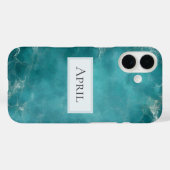 Teal Ozean Case-Mate iPhone Hülle (Rückseite (Horizontal))