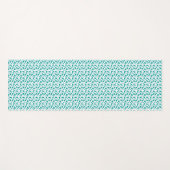 Teal-Paisley-Blumenmuster • Modern Boho Yogamatte (Vorderseite (Horizontal))