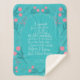 Teal & Pink Floral Jane Austen Pride and Prejudice Sherpadecke