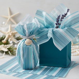 Teal Pinstripe Weihnachtsmuster#28 ID1009 Seidenpapier