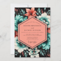 Teal Poetische Blütenhochzeit