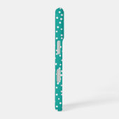 Teal Polka Dot Pattern Phone Case iPhone 16 Hülle (Rechte Seite)