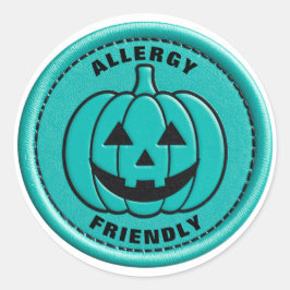 Teal Pumpkin Allergy Friendly Non Food Treat Alert Runder Aufkleber