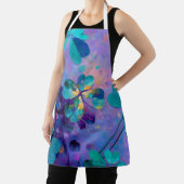 Teal & Purple Lucky Clover Art Apron Schürze (InSitu)