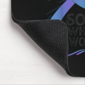 Teal Purple Ribbon For Suicide Prevention Awarenes Mousepad (Ecke)